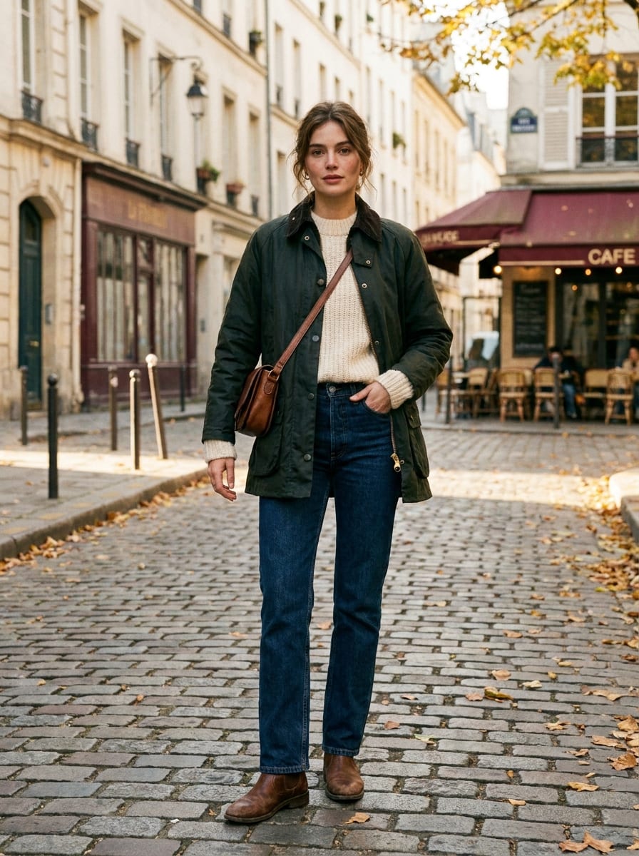 Dunkelgrüne Übergangsjacke - Herbstjacke Damen 2026